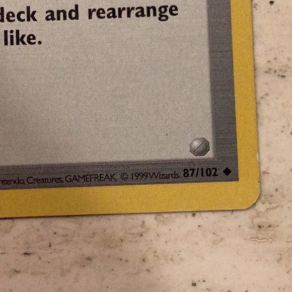 Pokemon Pokedex Trainer 1999 Shadowless Card 87/102 Base Set - Picture 5 of 5